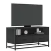 vidaXL Meuble TV noir 80x34,5x40 cm bois d'ingénierie et métal