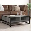 vidaXL Table basse sonoma gris 80x80x30 cm bois d'ingénierie et métal