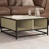 vidaXL Table basse chêne sonoma 60,5x60,5x30cm bois d'ingénierie/métal
