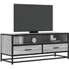 vidaXL Meuble TV sonoma gris 100x34,5x40 cm bois d'ingénierie et métal