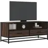 vidaXL Meuble TV chêne marron 100x34,5x40cm bois d'ingénierie et métal