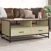 vidaXL Table basse chêne sonoma 100x50x45cm bois d'ingénierie et métal