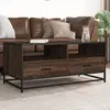 vidaXL Table basse chêne marron 100x50x45cm bois d'ingénierie et métal