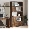vidaXL Bibliothèque chêne fumé 100x36x189 cm bois d'ingénierie