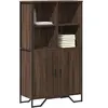vidaXL Buffet haut chêne marron 79,5x35,5x137,5 cm bois d'ingénierie
