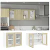 vidaXL Armoire en verre suspendue Chêne sonoma 80x31x60 cm Aggloméré