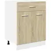 vidaXL Armoire de plancher tiroir Chêne sonoma 60x46x81,5 cm Aggloméré