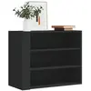 vidaXL Armoire murale noir 75x35x60 cm bois d'ingénierie