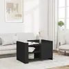 vidaXL Table basse noir 80x50x50 cm bois d'ingénierie