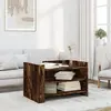 vidaXL Table basse chêne fumé 80x50x50 cm bois d'ingénierie