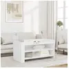 vidaXL Table basse blanc 100x50x50 cm bois d'ingénierie