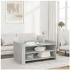 vidaXL Table basse gris béton 100x50x50 cm bois d'ingénierie