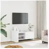 vidaXL Meuble TV blanc 80x35x40 cm bois d’ingénierie