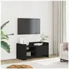 vidaXL Meuble TV noir 80x35x40 cm bois d’ingénierie