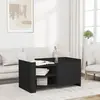 vidaXL Table basse noir 100x50x50 cm bois d'ingénierie