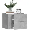vidaXL Tables de chevet murales 2 pcs gris béton 45x30x35 cm