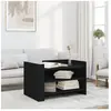 vidaXL Table basse noir 80x50x50 cm bois d'ingénierie