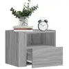 vidaXL Table de chevet murale sonoma gris 45x30x35 cm