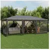 vidaXL Tente de fête avec 10 parois latérales maille anthracite 6x4 m