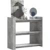 vidaXL Table console gris béton 100x35x90 cm bois d'ingénierie