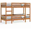 vidaXL Lit superposé cire marron 75x190 cm bois de pin massif