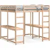 vidaXL Lit superposé et bureau et échelle 140x200cm bois de pin massif