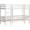 vidaXL Lit superposé Blanc 90x200 cm Bois de pin massif
