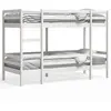 vidaXL Lit superposé Blanc 90x190 cm Bois de pin massif
