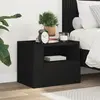 vidaXL Table de chevet murale noir 45x30x35 cm