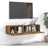 vidaXL Table de chevet murale gris béton 45x30x35 cm