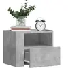 vidaXL Tables de chevet murales 2 pcs gris béton 45x30x35 cm