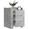 vidaXL Table de chevet gris béton 45x50x65 cm bois d'ingénierie
