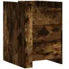 vidaXL Table de chevet chêne fumé 45x50x65 cm bois d'ingénierie
