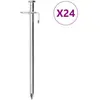 vidaXL Piquets de tente 24 pcs 19,5 cm 8 mm acier galvanisé