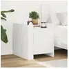 vidaXL Table de chevet blanc 45x50x50 cm bois d’ingénierie