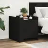 vidaXL Table de chevet noir 45x50x50 cm bois d’ingénierie