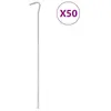 vidaXL Piquets de tente 50 pcs 30 cm Ø7 mm acier galvanisé