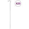 vidaXL Piquets de tente 25 pcs 30 cm Ø7 mm acier galvanisé