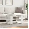 vidaXL Table basse blanc 102x55x42 cm bois d'ingénierie