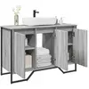 vidaXL Armoire lavabo de salle de bain sonoma gris 91x35x60 cm