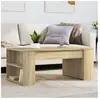 vidaXL Table basse chêne sonoma 102x55x42 cm bois d'ingénierie