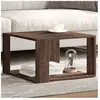 vidaXL Table basse chêne marron 51,5x51,5x30 cm bois d'ingénierie