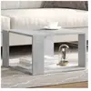 vidaXL Table basse gris béton 51,5x51,5x30 cm bois d'ingénierie