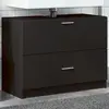vidaXL Armoire d'évier noir 78x37x59 cm bois d'ingénierie