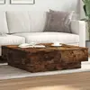 vidaXL Table basse Chêne fumé 90x90x28 cm Bois d'ingénierie