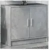 vidaXL Armoire d'évier gris béton 63x29x55 cm bois d'ingénierie