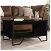 vidaXL Table basse noir 75x51x40 cm bois d'ingénierie