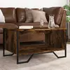 vidaXL Table basse chêne fumé 75x51x40 cm bois d'ingénierie