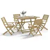 vidaXL Ensemble à manger de jardin 5 pcs Bois d'acacia solide