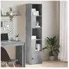 vidaXL Bibliothèque gris béton 40x36x189 cm bois d'ingénierie